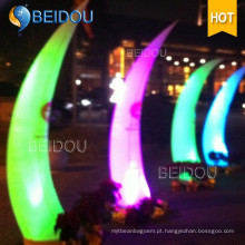 Decoração iluminada cones infláveis ​​marfim presa LED coluna arco tubo